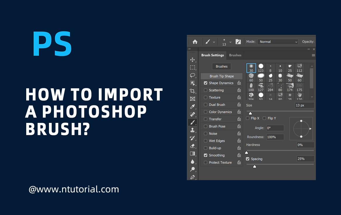How to import a Photoshop brush? Step-by-step tutorial for installing .ABR & .TPL formats in Photoshop