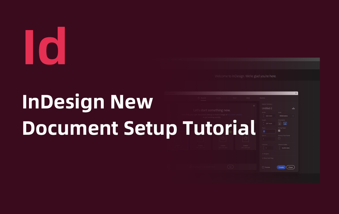 InDesign New Document Setup Tutorial: Complete tutorial from document to size setting